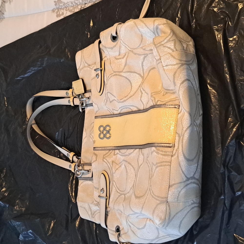 Coach carryall canvas purse